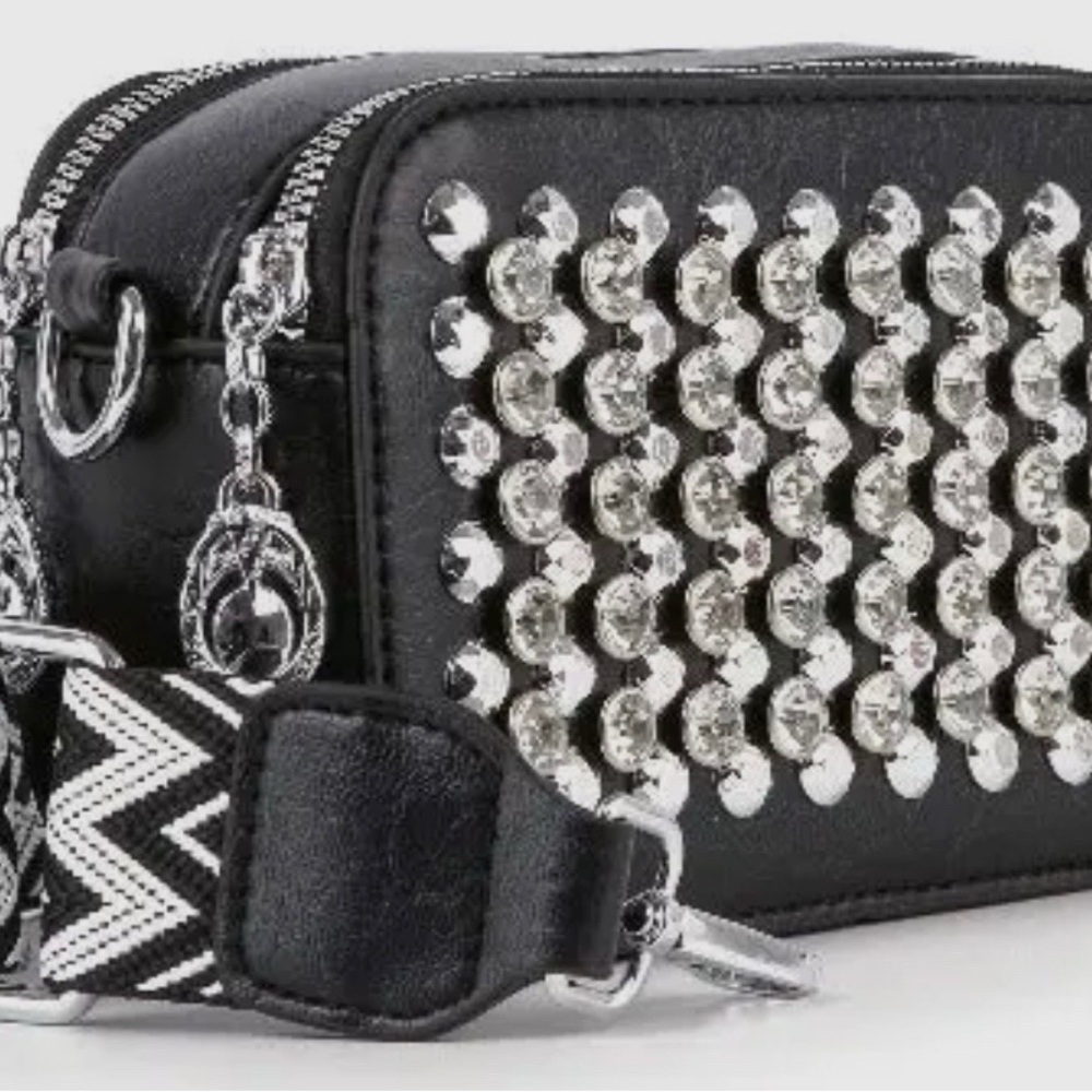 Black and Silver Crossbody Bag
